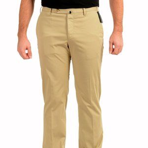 Incotex Slowear Men's Beige "Royal Batavia" Regular Fit Flat Front Casual Pants